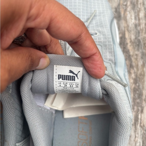 Puma Gray and Orange Running Shoes - Picture 4 of 7